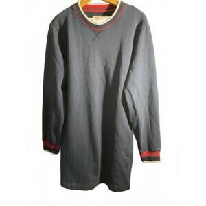 Blue Crew Neck Sweatshirt Dress/Tunic Sustainable M/L
